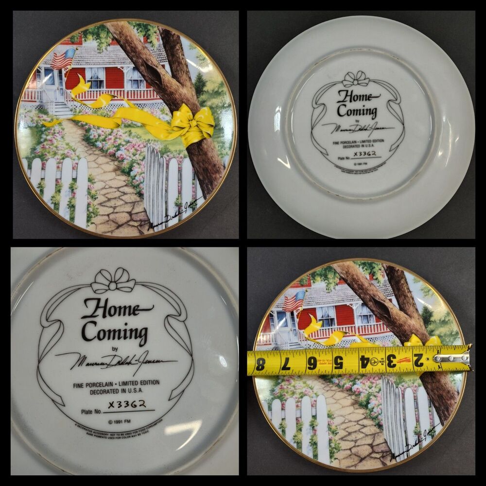 8” 1991 Coming Home Yellow Ribbon Plate Maureen Drdak-Jensen Plate No. X3362